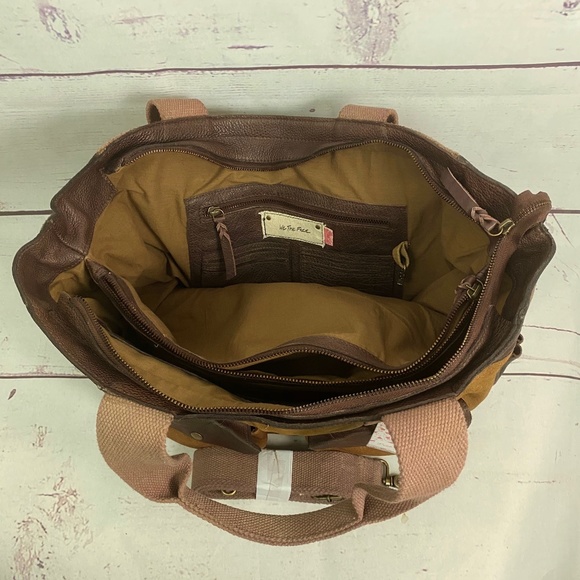 FREE PEOPLE Distressed Leather Convertible Tote - Picture 9 of 10